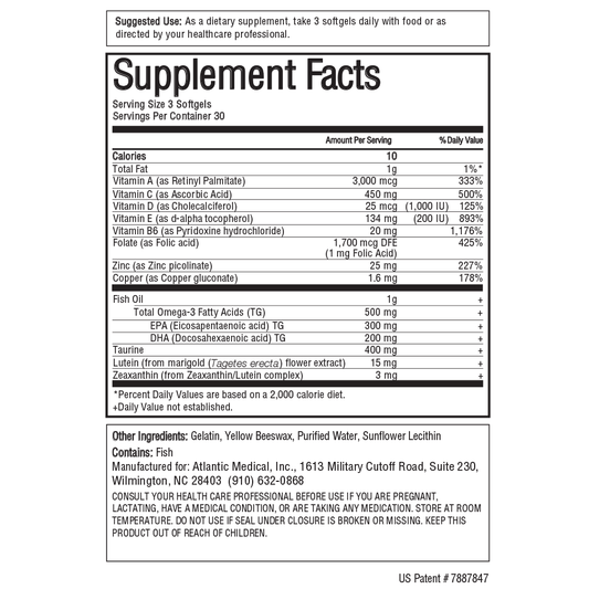 TOZAL® Complete Eye Health Formula (90 Softgels)